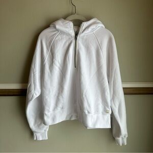 Vuori Restore half zip Hoodie White VW288